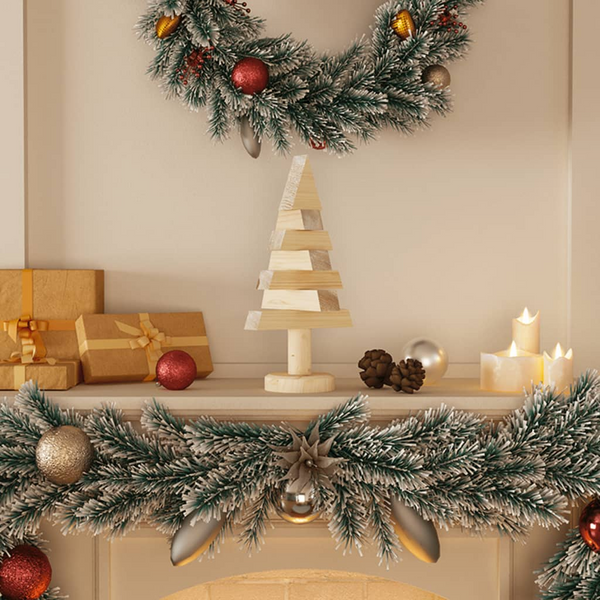 Wooden Christmas Trees - 2 Pieces, 30 cm, Solid Pine Wood - Ideal Holiday Decoration - Premium  from Home Treasures - Just £14.99! Shop now at Home Treasures