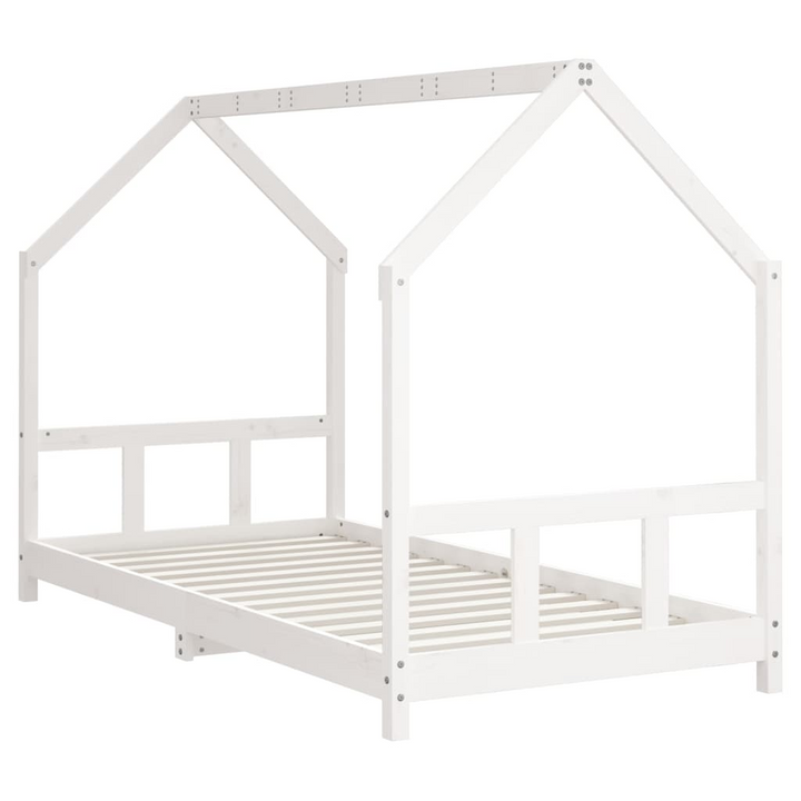 Children's Solid Pine Bed Frame, White, 90x190 cm - Sturdy, Stylish, and Fun for Children - Premium  from Home Treasures - Just £124.99! Shop now at Home Treasures