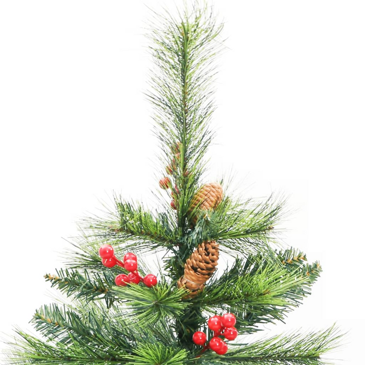 Artificial Hinged Christmas Tree with Cones and Berries - Festive Holiday Decoration - Premium  from Home Treasures - Just £33.99! Shop now at Home Treasures