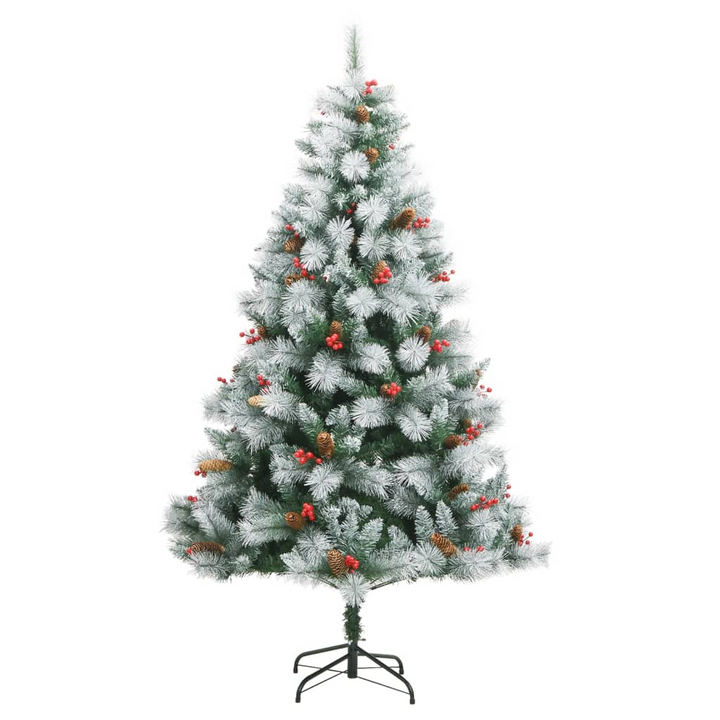 Artificial Hinged Christmas Tree with Pine Cones & Berries - Festive and Realistic Holiday Decoration - Premium  from Home Treasures - Just £119.99! Shop now at Home Treasures