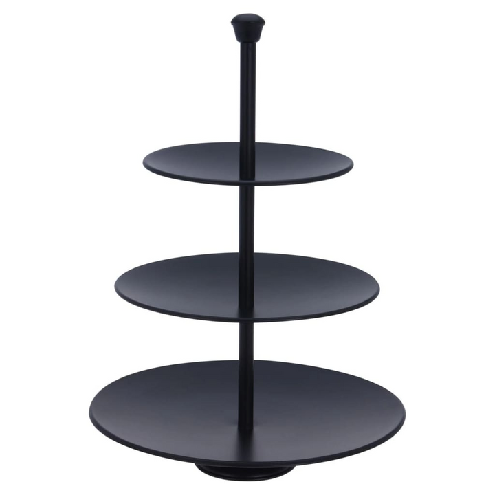 Elegant 3-Tier Serving Stand - Matte Black, 36.5 cm, Perfect for Desserts and Fruits - Premium  from Home Treasures - Just £22.99! Shop now at Home Treasures