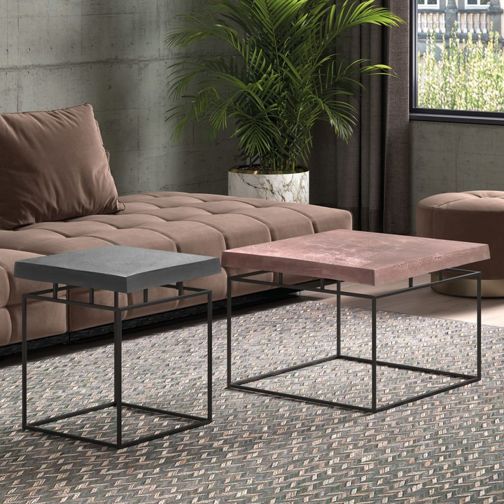 Industrial Chic 2 Piece Coffee Table Set - Aron Metal with Grey and Rust Finish - Premium  from Home Treasures - Just £237.99! Shop now at Home Treasures