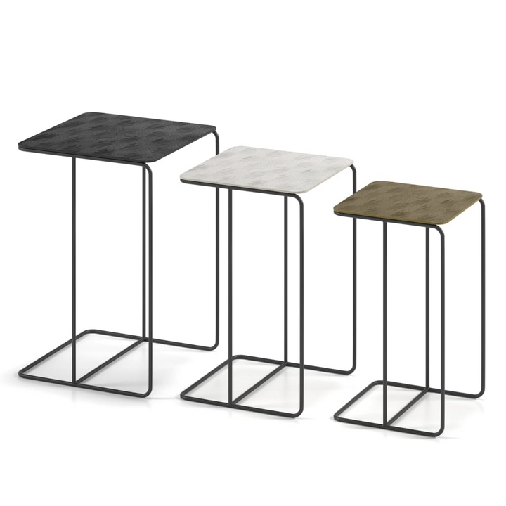 3 Piece Metal Side Table Set - Multicolour Nesting Accent Tables | Stylish & Durable - Premium  from Home Treasures - Just £148.99! Shop now at Home Treasures