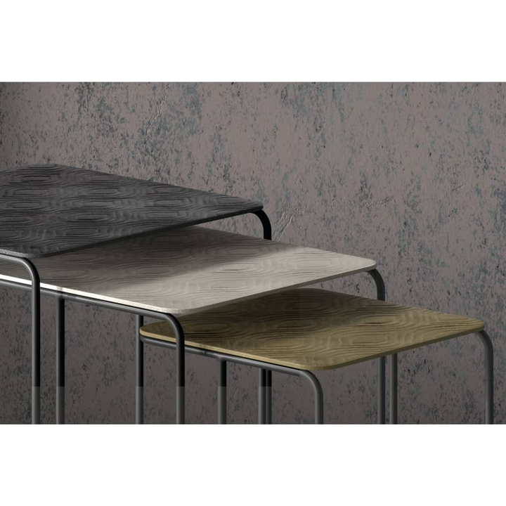 3 Piece Metal Side Table Set - Multicolour Nesting Accent Tables | Stylish & Durable - Premium  from Home Treasures - Just £148.99! Shop now at Home Treasures