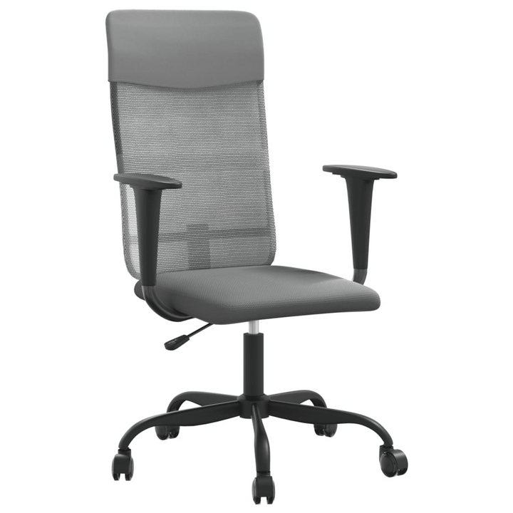 Ergonomic Office Chair in Grey Mesh Fabric and Faux Leather - Comfortable and Stylish Desk Chair - Premium  from Home Treasures - Just £80.99! Shop now at Home Treasures