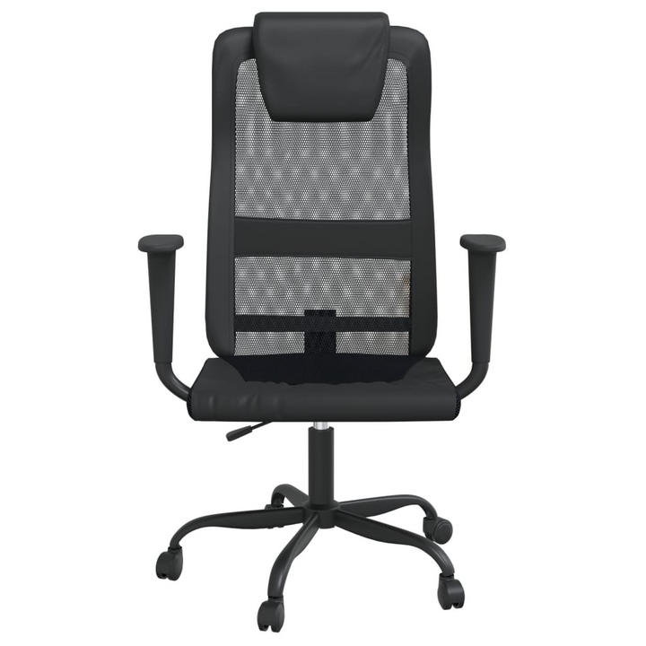 Ergonomic Office Chair - Black Mesh Fabric & Faux Leather | Adjustable Height, 360-Degree Swivel, Enhanced Comfort - Premium  from Home Treasures - Just £81.99! Shop now at Home Treasures