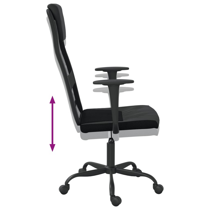 Ergonomic Office Chair - Black Mesh Fabric & Faux Leather | Adjustable Height, 360-Degree Swivel, Enhanced Comfort - Premium  from Home Treasures - Just £81.99! Shop now at Home Treasures