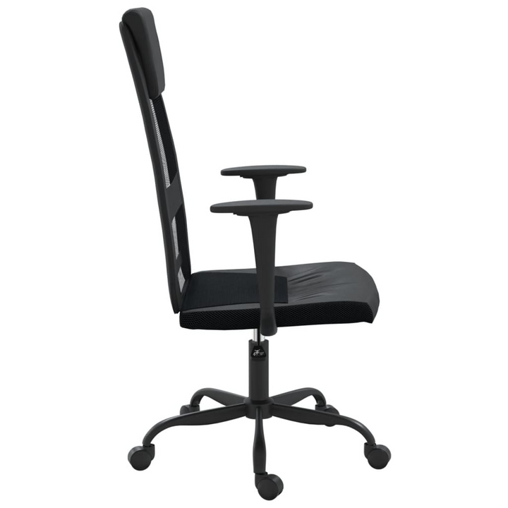 Ergonomic Office Chair in Black Mesh Fabric and Faux Leather - Ultimate Comfort for Your Workday - Premium  from Home Treasures - Just £97.99! Shop now at Home Treasures