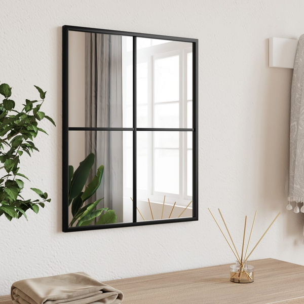 Stylish & Versatile Black Rectangle Wall Mirror - 40x50 cm Iron Frame - Premium  from Home Treasures - Just £46.99! Shop now at Home Treasures