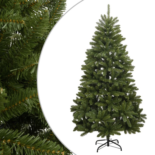 Artificial Hinged Christmas Tree with Metal Stand - Lifelike Green Holiday Decoration - Premium  from Home Treasures - Just £134.99! Shop now at Home Treasures