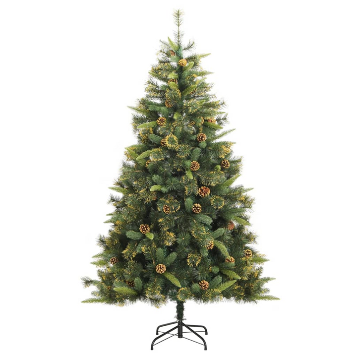 Artificial Hinged Christmas Tree with Pine Cones - Realistic, Lifelike & Easy to Assemble - Premium  from Home Treasures - Just £140.99! Shop now at Home Treasures