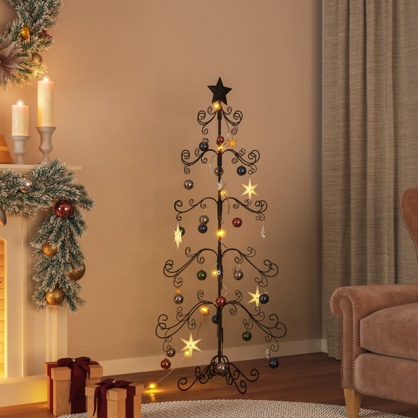 Metal Christmas Tree for Modern DIY Decoration - Black, Sturdy, and Space-Saving Design - Premium  from Home Treasures - Just £104.99! Shop now at Home Treasures