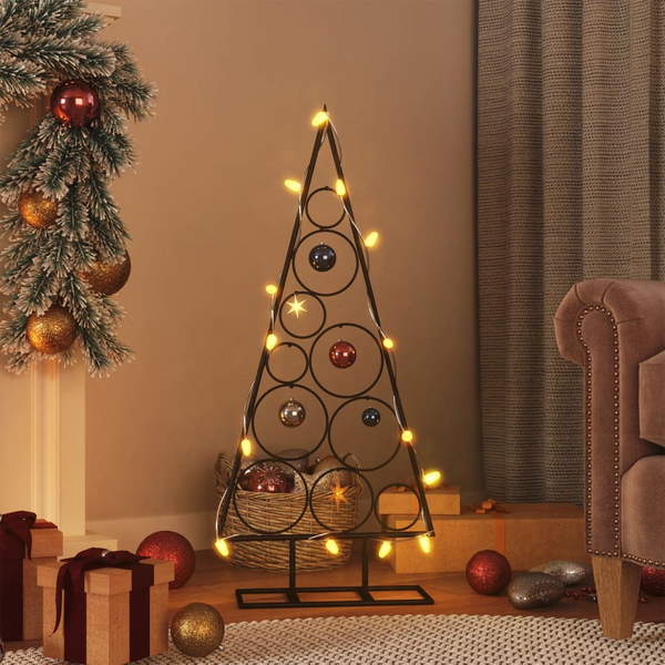 Black Metal Christmas Tree Decoration - 90 cm - Modern DIY Holiday Display Stand - Premium  from Home Treasures - Just £47.99! Shop now at Home Treasures