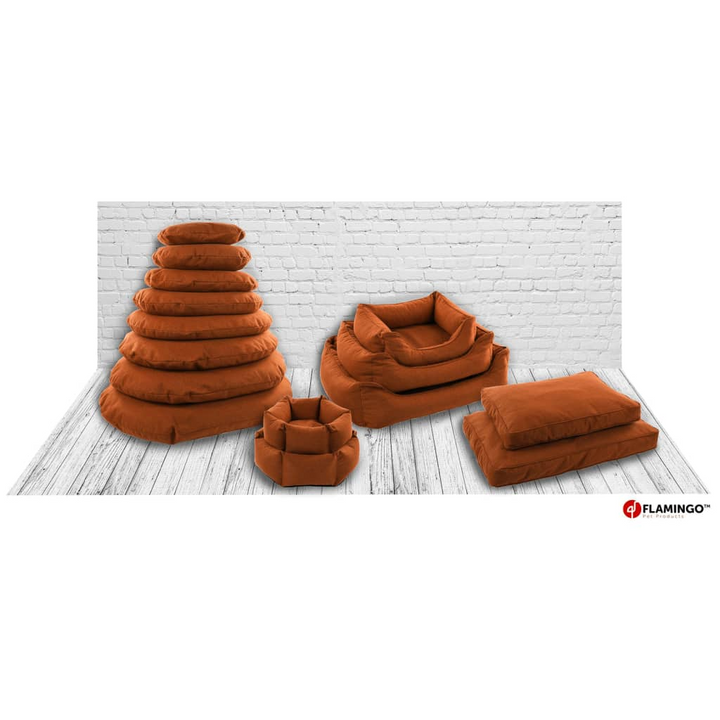 FLAMINGO Dog Bed with Zipper - Ziva Hexagonal 50x18 cm - Terracotta, Comfortable, Easy to Clean - Premium  from Home Treasures - Just £64.99! Shop now at Home Treasures