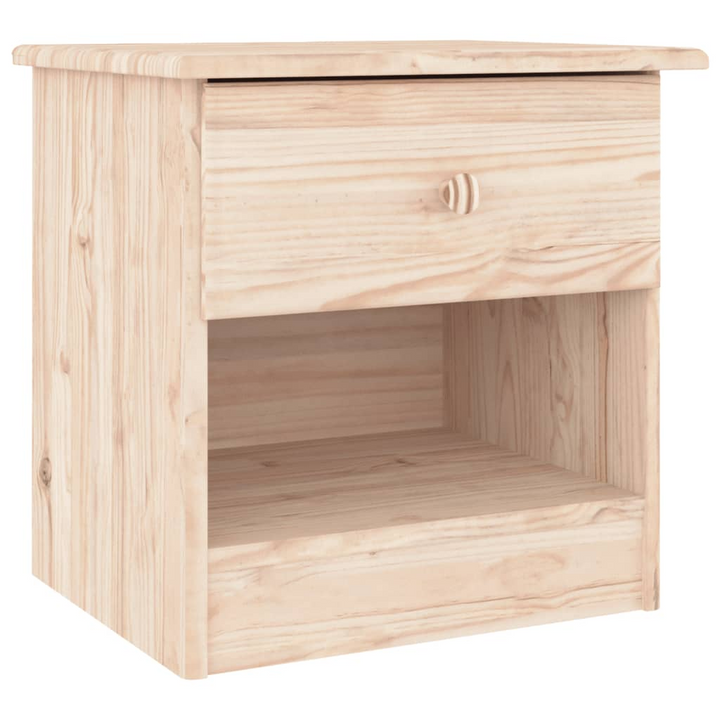 ALTA Bedside Cabinet | 41x35x41 cm Solid Pine Wood Nightstand with Drawer & Compartment | Rustic, Durable & Stylish Bedroom Furniture - Premium  from Home Treasures - Just £54.99! Shop now at Home Treasures