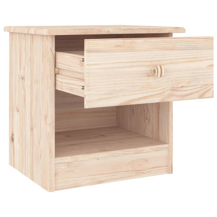 ALTA Bedside Cabinet | 41x35x41 cm Solid Pine Wood Nightstand with Drawer & Compartment | Rustic, Durable & Stylish Bedroom Furniture - Premium  from Home Treasures - Just £54.99! Shop now at Home Treasures