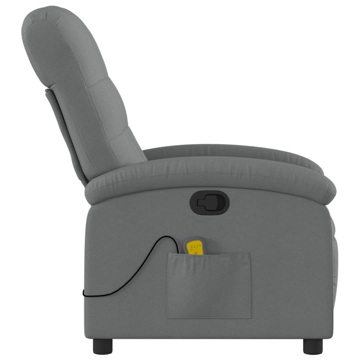 Ultimate Comfort Massage Recliner Chair in Dark Grey Fabric with Vibration Massage and Adjustable Footrest - Premium  from Home Treasures - Just £188.99! Shop now at Home Treasures