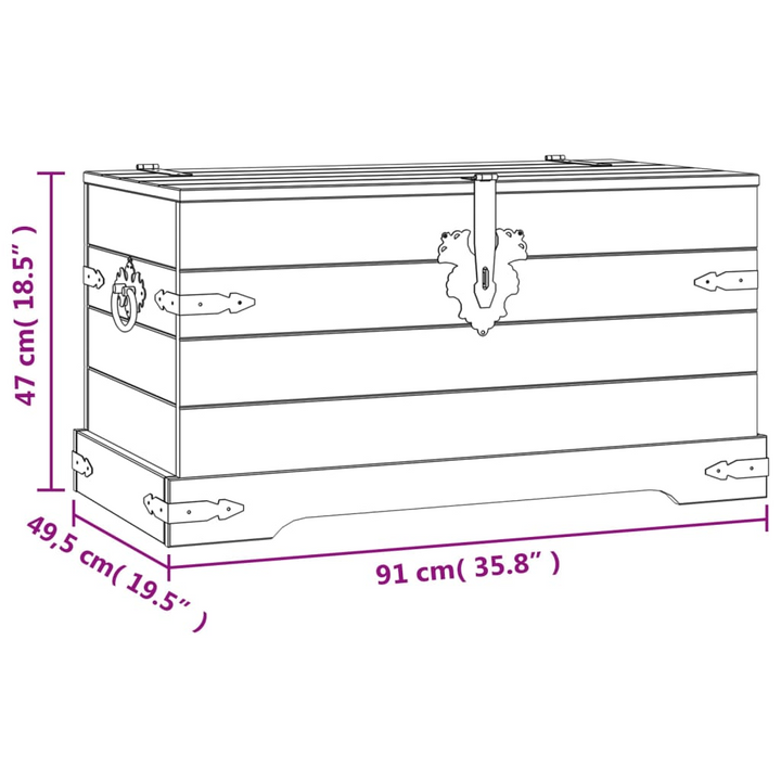 CORONA Storage Chest Mexican Pine 91x49.5x47 cm - Rustic Charm & Ample Storage Space - Premium  from Home Treasures - Just £150.99! Shop now at Home Treasures