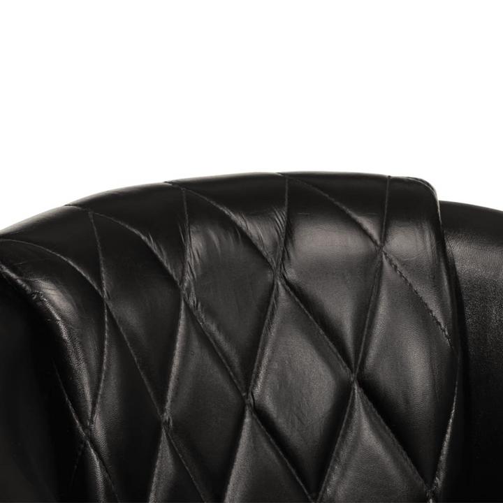 Luxurious Black Real Leather Tub Chair – Ultimate Comfort and Style - Premium  from Home Treasures - Just £279.99! Shop now at Home Treasures