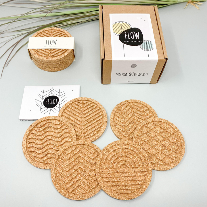 Cork Coaster Set of 6 - Eco-Friendly, Handcrafted Design | Perfect for Elegant Table Settings - Premium  from Home Treasures - Just £31.99! Shop now at Home Treasures