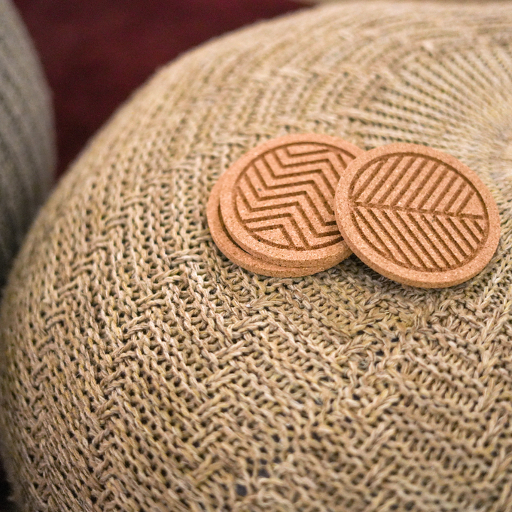 Cork Coaster Set of 6 - Eco-Friendly, Handcrafted Design | Perfect for Elegant Table Settings - Premium  from Home Treasures - Just £31.99! Shop now at Home Treasures