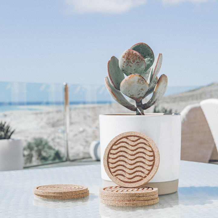 Cork Coaster Set of 6 - Eco-Friendly, Handcrafted Design | Perfect for Elegant Table Settings - Premium  from Home Treasures - Just £31.99! Shop now at Home Treasures