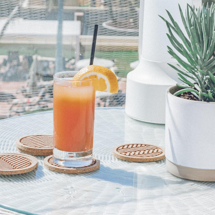 Cork Coaster Set of 6 - Eco-Friendly, Handcrafted Design | Perfect for Elegant Table Settings - Premium  from Home Treasures - Just £31.99! Shop now at Home Treasures