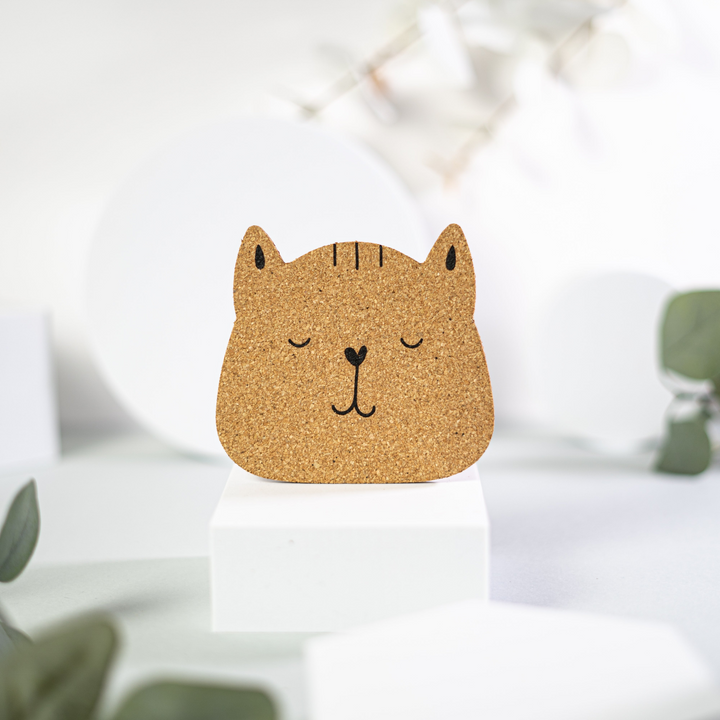 Meaow Cute Cats Cork Coasters - Set of 6 Round Eco-Friendly Coasters - Premium  from Home Treasures - Just £33.99! Shop now at Home Treasures