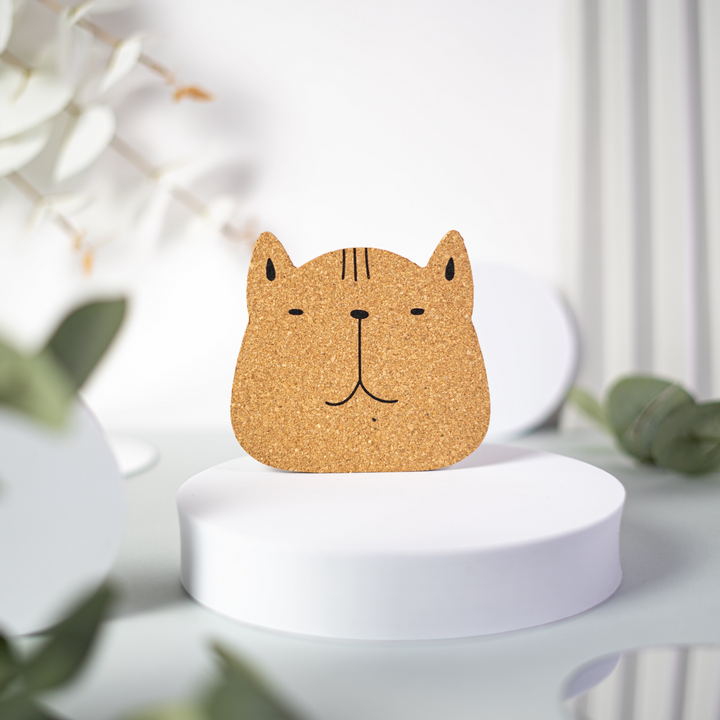 Meaow Cute Cats Cork Coasters - Set of 6 Round Eco-Friendly Coasters - Premium  from Home Treasures - Just £33.99! Shop now at Home Treasures