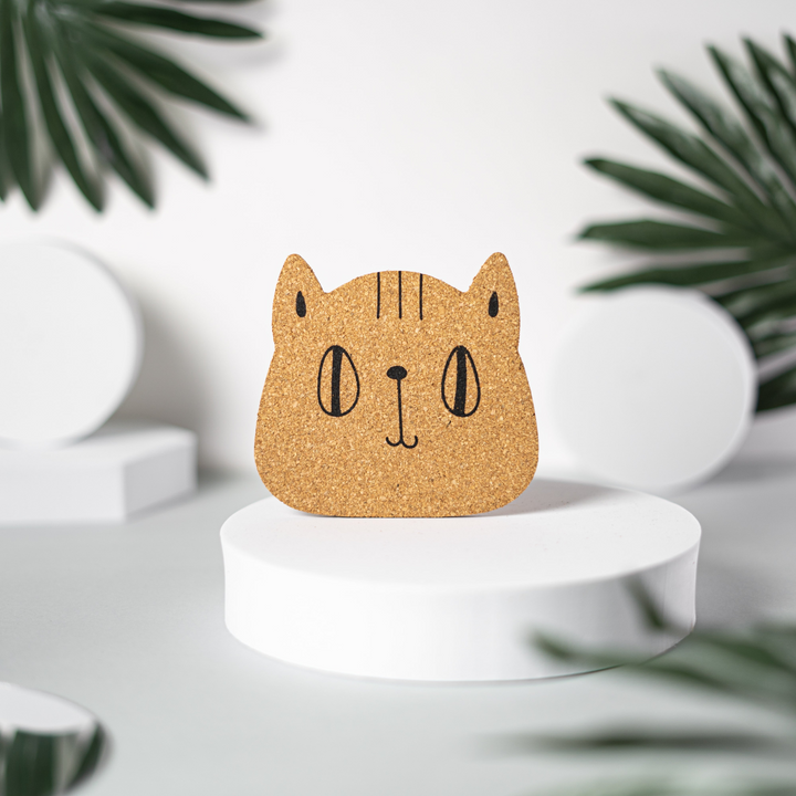 Meaow Cute Cats Cork Coasters - Set of 6 Round Eco-Friendly Coasters - Premium  from Home Treasures - Just £33.99! Shop now at Home Treasures