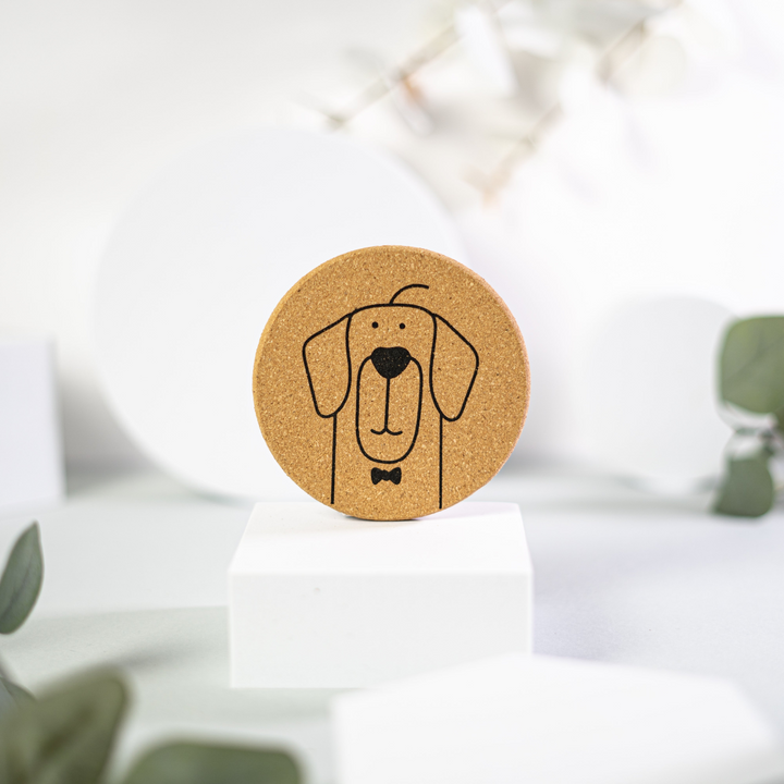 Adorable Dog Cork Coasters Set of 6 - Eco-Friendly & Perfect Gift for Dog Lovers - Premium  from Home Treasures - Just £33.99! Shop now at Home Treasures