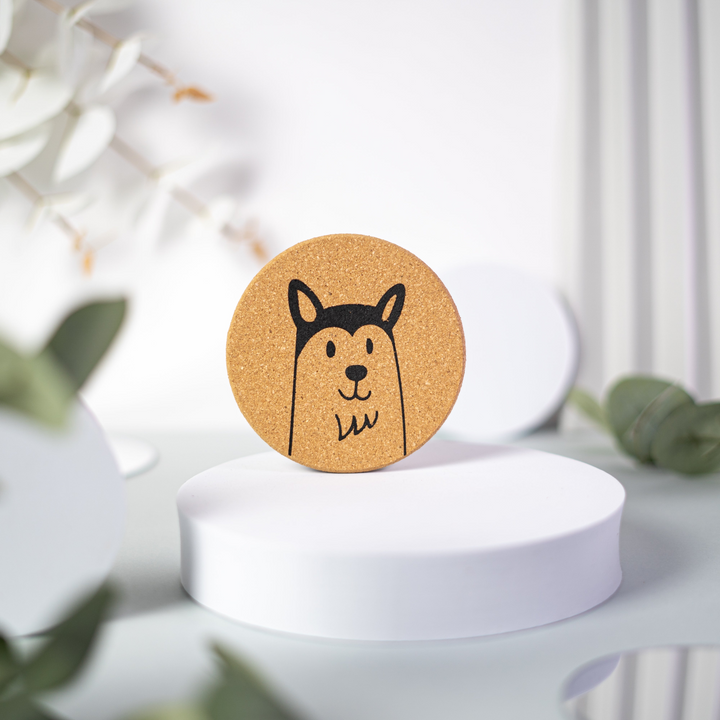 Adorable Dog Cork Coasters Set of 6 - Eco-Friendly & Perfect Gift for Dog Lovers - Premium  from Home Treasures - Just £33.99! Shop now at Home Treasures