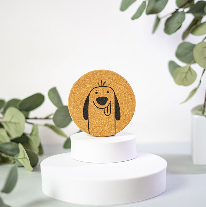 Adorable Dog Cork Coasters Set of 6 - Eco-Friendly & Perfect Gift for Dog Lovers - Premium  from Home Treasures - Just £33.99! Shop now at Home Treasures