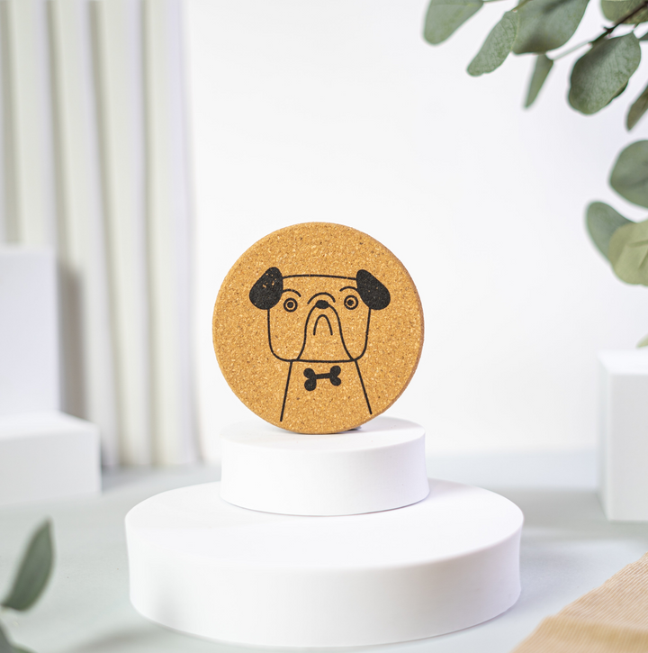 Adorable Dog Cork Coasters Set of 6 - Eco-Friendly & Perfect Gift for Dog Lovers - Premium  from Home Treasures - Just £33.99! Shop now at Home Treasures