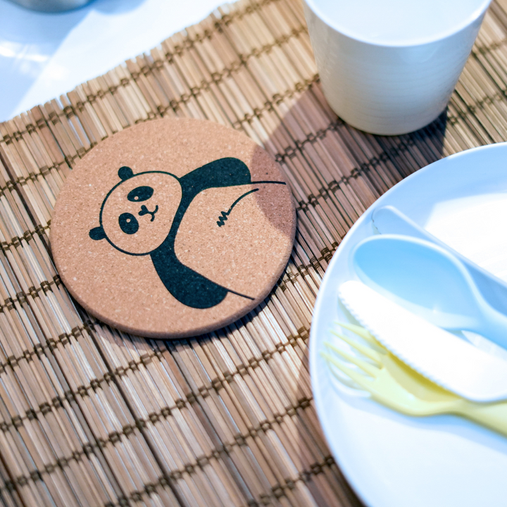 Cutes Cork Coasters - Set of 6 | Adorable Animal Designs - Llama, Panda, Kitten, Sloth, Bear, Rabbit - Premium  from Home Treasures - Just £33.99! Shop now at Home Treasures