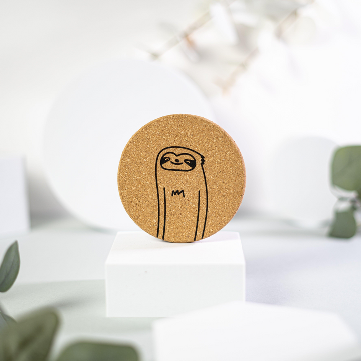 Cutes Cork Coasters - Set of 6 | Adorable Animal Designs - Llama, Panda, Kitten, Sloth, Bear, Rabbit - Premium  from Home Treasures - Just £33.99! Shop now at Home Treasures