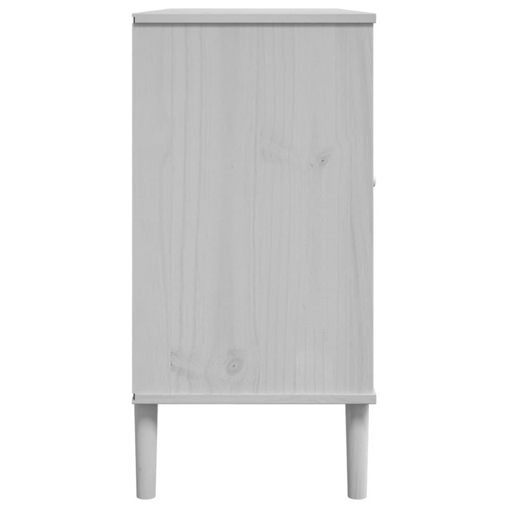 SENJA Rattan Look Sideboard - White, 112x40x80 cm, Solid Pine Wood for Stylish and Organized Living - Premium  from Home Treasures - Just £133.99! Shop now at Home Treasures