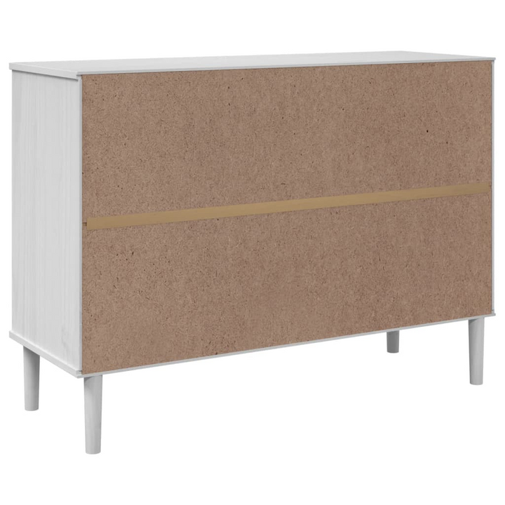 SENJA Rattan Look Sideboard - White, 112x40x80 cm, Solid Pine Wood for Stylish and Organized Living - Premium  from Home Treasures - Just £133.99! Shop now at Home Treasures