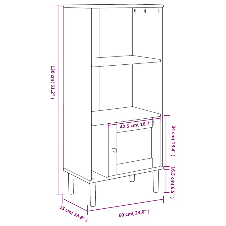 SENJA Bookcase - Rattan Look, Black 60x35x130 cm, Solid Pine Wood - Premium  from Home Treasures - Just £77.99! Shop now at Home Treasures