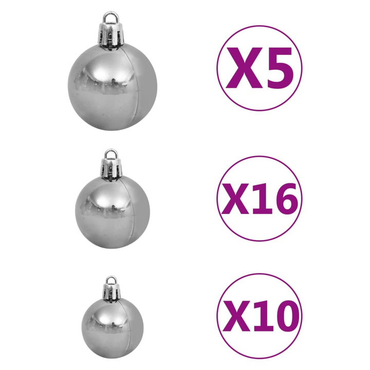 vidaXL 240 cm Artificial Christmas Tree with 300 LEDs & Ball Set - Hinged, Snow-Flocked, 8 Lighting Modes - Premium  from Home Treasures - Just £321.99! Shop now at Home Treasures