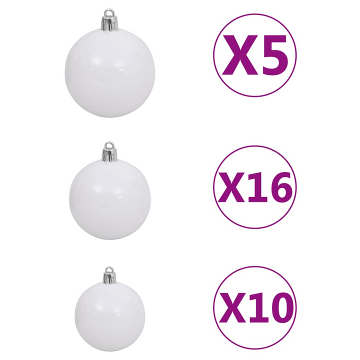 vidaXL 240 cm Artificial Christmas Tree with 300 LEDs & Ball Set - Hinged, Snow-Flocked, 8 Lighting Modes - Premium  from Home Treasures - Just £321.99! Shop now at Home Treasures