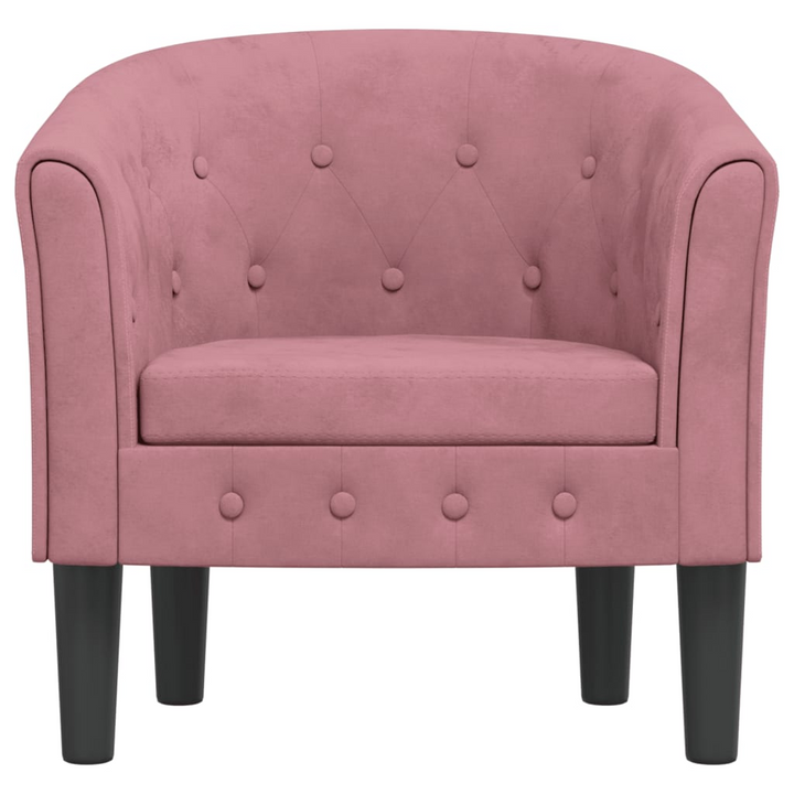 Pink Velvet Tub Chair - Elegant and Comfortable Accent Chair for Living Room, Bedroom, or Office - Premium  from Home Treasures - Just £178.99! Shop now at Home Treasures