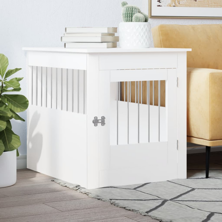 Dog Crate Furniture White 64.5x80x71 cm Engineered Wood - Premium  from Home Treasures - Just £98.99! Shop now at Home Treasures