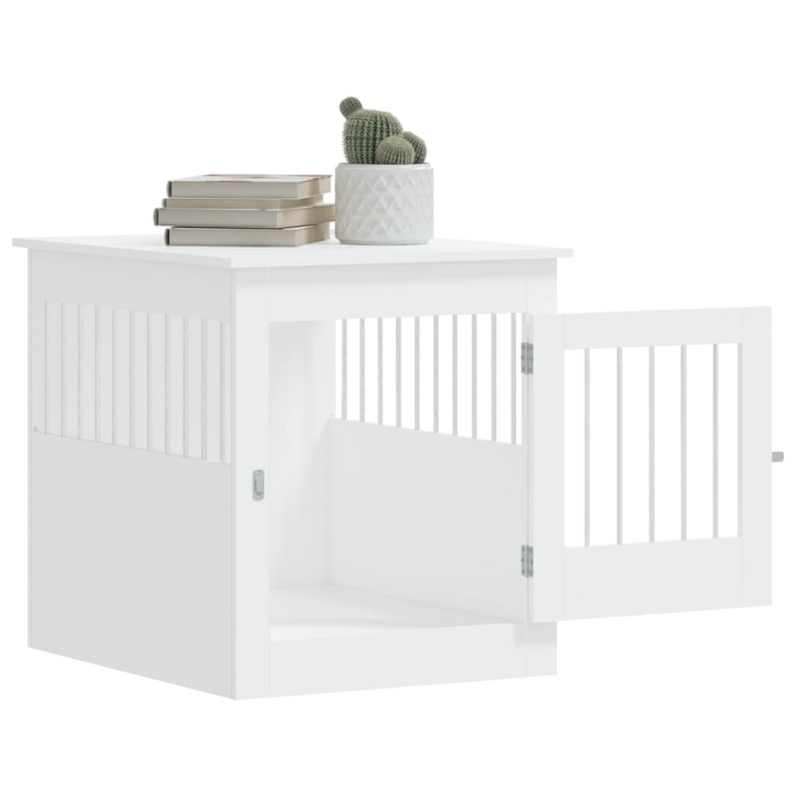 Dog Crate Furniture White 64.5x80x71 cm Engineered Wood - Premium  from Home Treasures - Just £98.99! Shop now at Home Treasures