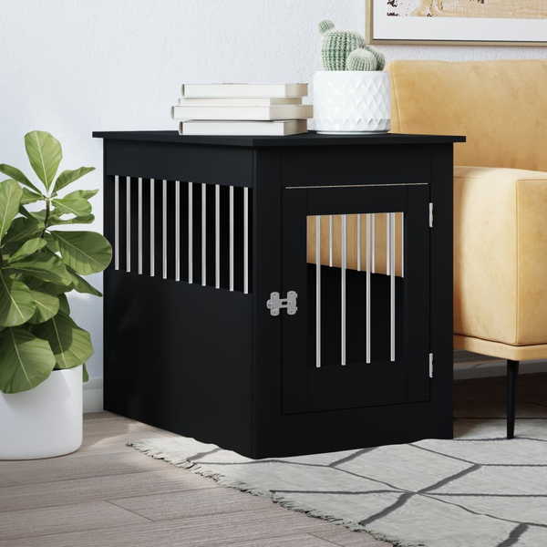 Dog Crate Furniture Black 55x80x68 cm - Engineered Wood - Premium  from Home Treasures - Just £90.99! Shop now at Home Treasures