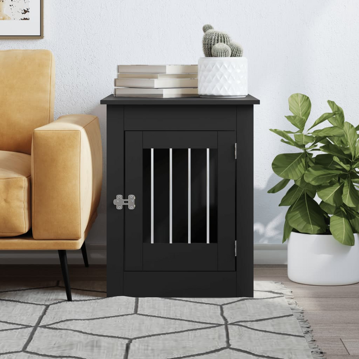 Dog Crate Furniture Black 55x80x68 cm - Engineered Wood - Premium  from Home Treasures - Just £90.99! Shop now at Home Treasures