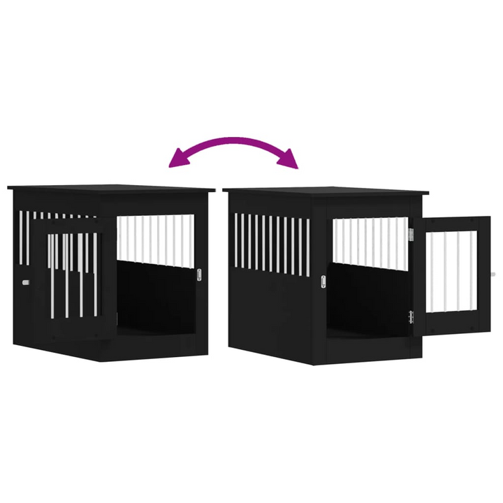 Dog Crate Furniture Black 55x80x68 cm - Engineered Wood - Premium  from Home Treasures - Just £90.99! Shop now at Home Treasures