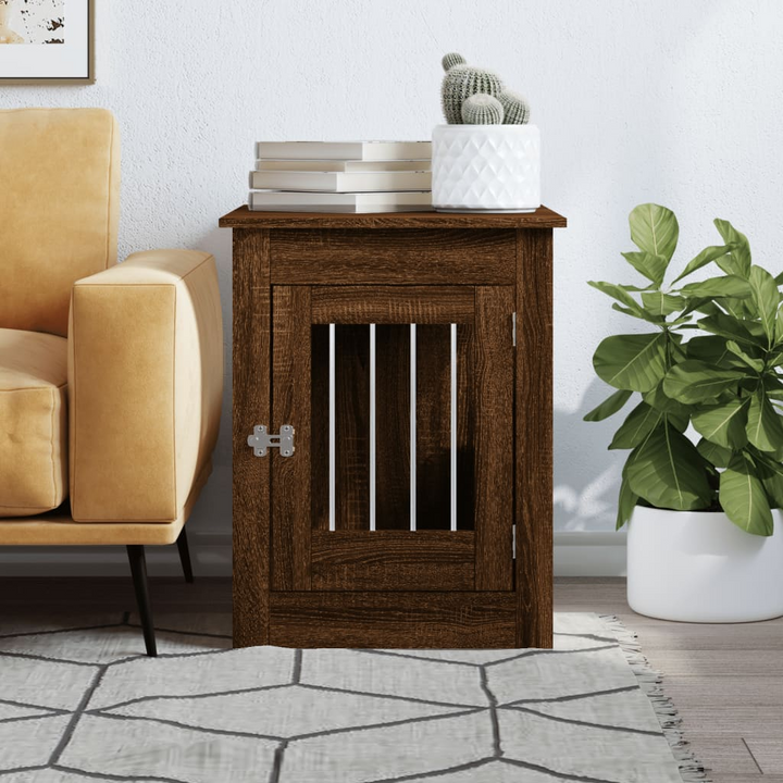 Dog Crate Furniture Brown Oak 55x80x68 cm - Sturdy, Stylish and Functional - Premium  from Home Treasures - Just £94.99! Shop now at Home Treasures