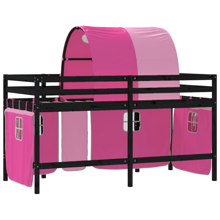 Children's Loft Bed with Fun Tunnel - Pink, 90x190 cm, Single - Perfect for Play and Storage - Premium  from Home Treasures - Just £241.99! Shop now at Home Treasures