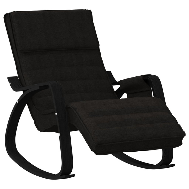 Elegant Fabric Rocking Chair with Solid Birch Wood Frame in Black - Ultimate Comfort and Style - Premium  from Home Treasures - Just £168.99! Shop now at Home Treasures